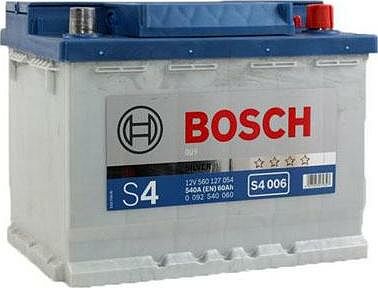 Bosch S4 60 А/ч прямая конус стандарт (242x175x190)