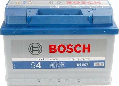 Bosch S4 72 А/ч обратная конус стандарт (278x175x175)
