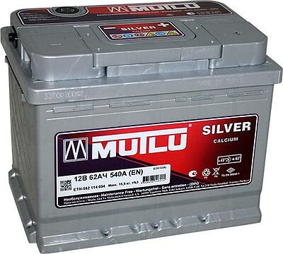 Mutlu Calcium Silver 62 А/ч обратная конус стандарт (242x175x190)