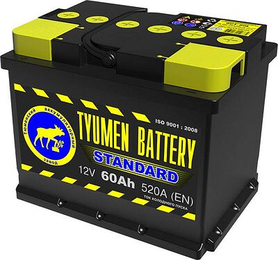 Tyumen Standard 60 А/ч обратная конус стандарт (242x175x190)