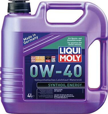 Liqui Moly Synthoil Energy 0W-40 A3/B4 4л