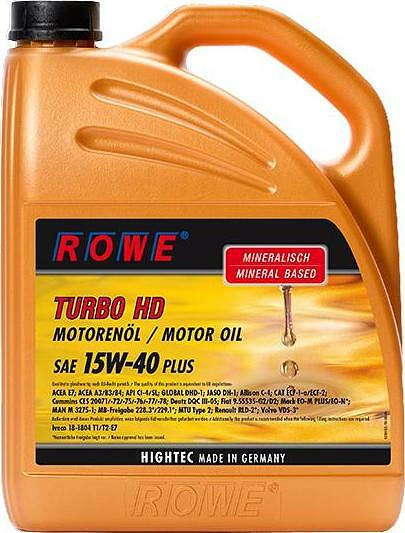Rowe Hightec Turbo HD 15W-40 Plus 5л