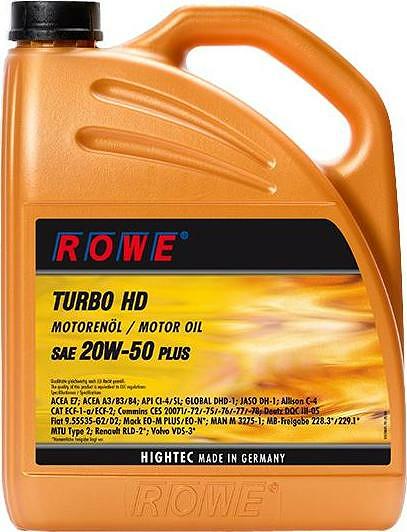 Rowe Hightec Turbo HD 20W-50 Plus 5л