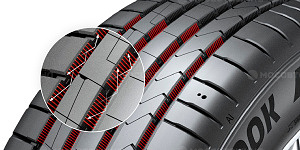 Технология Более безопасное вождение на мокрой дороге за счет минимизации мелких неровностей на поверхности шины.