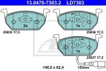 ATE 13.0470-7303.2 комплект тормозных колодок, дисковый тормоз на AUDI A3 Limousine (8VS)
