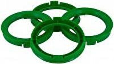 Центровочное пластиковое кольцо 63.3х56.6 зеленое