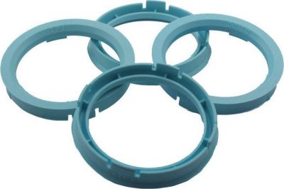 Центровочное пластиковое кольцо 72.6х64.1 тёмно-голубое