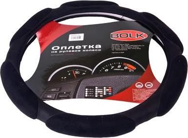 BOLK BK01302BK-L Оплетка на рулевое колесо L 40см спонжевая черная