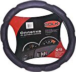 BOLK BK01307GY-L Оплетка на рулевое колесо L 40см спонжевая серая