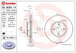 BREMBO 09.9559.11_диск тормозной передний! с покрытием Toyota Corolla 1.8/2.0D-4D 01> (09955911)