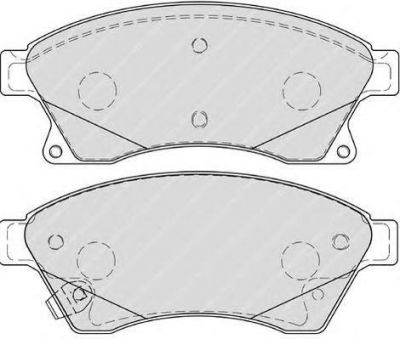 FERODO Колодки передние CHEVROLET Cruze (R15) /OPEL ASTRA J 08- (13301207, FDB4262)