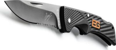 Нож складной GERBER 2015 Bear Grylls Compact Scout, Drop Point, Serrated (Blister)