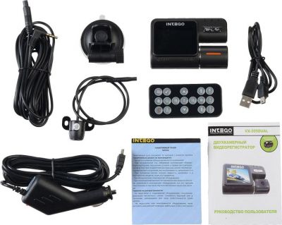 INTEGO Видеорегистратор INTEGO VX-305DUAL, 2 камеры, монитор 2 (VX305DUAL)