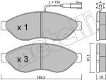 METELLI 22-0708-0 комплект тормозных колодок, дисковый тормоз на FIAT DUCATO c бортовой платформой/ходовая часть (250, 290)