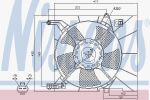 NISSENS Вентилятор радиатора CHEVROLET AVEO/LANOS 05- без кондиционера (85063)