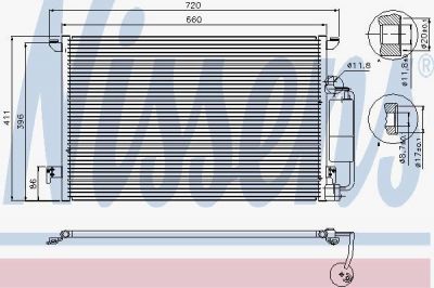 NISSENS Радиатор кондиционера SAAB 9-3 1,8-2,8L 02-> (12793296, 94675)