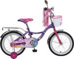 Велосипед 16 quot;, LITTLE GIRLZZ, фиолетовый, тормоз нож., пер.корзина, зеркало, крылья и