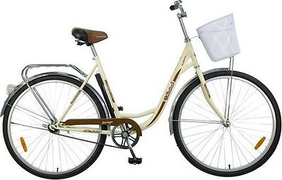 Велосипед с передней корзиной Novatrack Lady Vintage 28