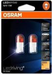 OSRAM Лампа светодиодная OSRAM 12V 1W2855YE-02B W5W диодная 2000к (желтая) Amber Premium (N072601012251, 2855YE-02B)