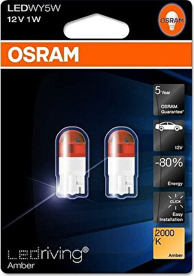 OSRAM Лампа светодиодная OSRAM 12V 1W 2шт2880CW-02B W5W диодная 6000к Cool White Standard (N0177532, 2880CW-02B)