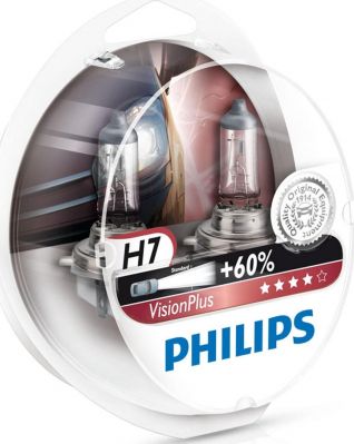 PHILIPS Лампы H7 12V 55W PX26d +60% Vision Plus PHILIPS (2шт.) (39938728)