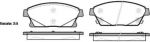 REMSA Колодки передние CHEVROLET Cruze 09- (R16) (1431.02)