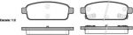 REMSA Колодки задние CHEVROLET Cruze 09- (R15) (13300867, 1432.02)