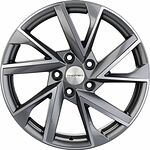 Khomen Wheels KHW1714 (Audi A4) 7x17 5x112 ET 49 Dia 66.6 Gray-FP