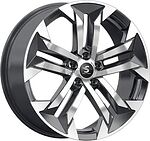 КиК КР015 Geely Tugella 7.5x19 5x108 ET 46 Dia 63.35 Diamond Black Gris