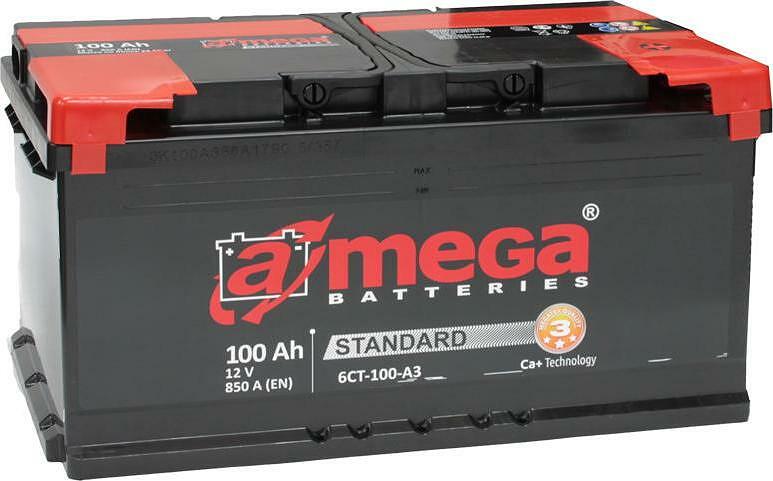 A-mega Standard 100 А/ч прямая конус стандарт (352x175x190)