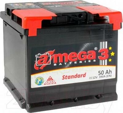 A-mega Standard 50 А/ч обратная конус стандарт (207x175x190)
