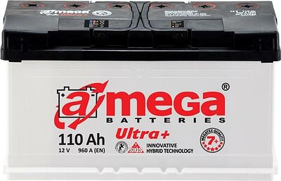 A-mega Ultra+ 110 А/ч обратная конус стандарт (352x175x190)