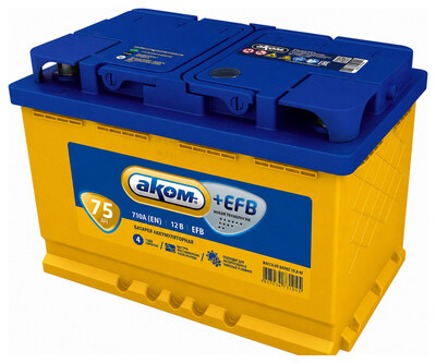AKOM EFB 75 А/ч прямая (275x175x190)