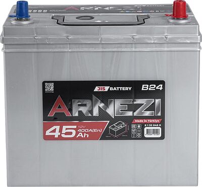 Arnezi JIS SMF E1320450 45 А·ч 400 А (EN), обратная полярность, корпус B24, 236×128×225 мм