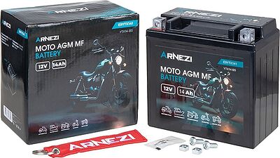 Arnezi мото AGM 14 А/ч прямая под болт (150x86x146)