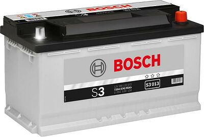 Bosch S3 90 А/ч обратная конус стандарт (353x175x190)