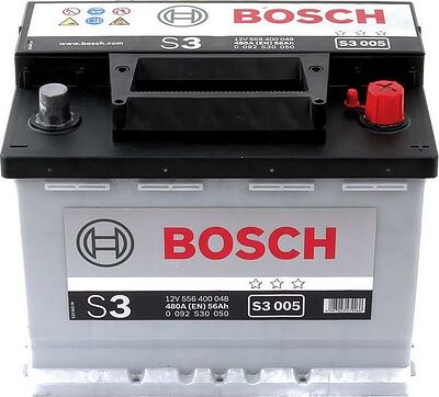 Bosch S3 56 А/ч обратная конус стандарт (242x175x190)