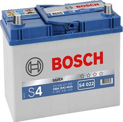 Bosch S4 45 А/ч прямая конус азия (238x129x227)