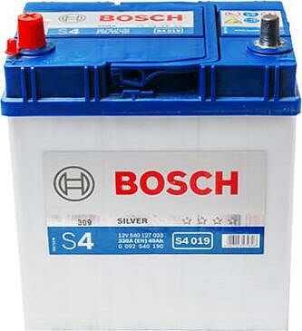 Bosch S4 40 А/ч прямая конус азия (187x127x227)