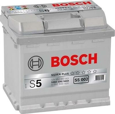 Bosch S5 Silver Plus 54 А/ч обратная конус стандарт (207x175x190)