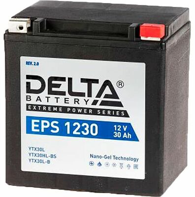 Delta EPS 1230 30 А/ч 360 А (EN), обратная полярность, 166×130×175 мм
