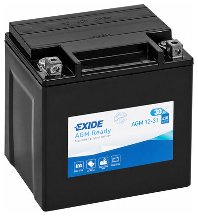 Exide Moto AGM AGM12-31 30 А/ч 430 А, обратная полярность, 166×126×175 мм