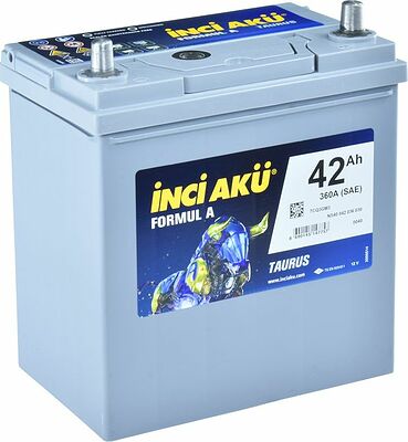 Inci Yuasa Formul A Taurus NS40 042 036 030 42 А·ч 360 А (SAE), обратная полярность, 197x129x224 мм