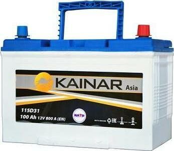 Kainar Asia 100 А/ч обратная конус азия (304x173x220)