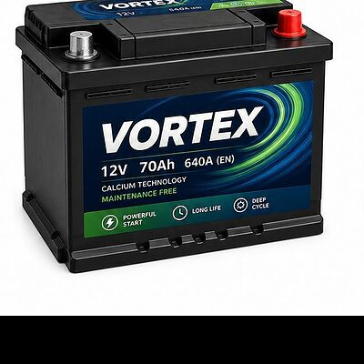 Курский аккумуляторный завод Vortex 6СТ-60N 60 А/ч, 600 А, прямая полярность (242x175x190)