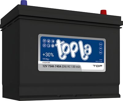 Topla Asia Top TT75J (57529) 75 А·ч 740 А (EN), обратная полярность, 269×173×218 мм