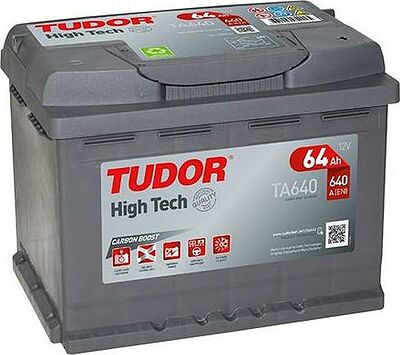 Tudor High-Tech 64 А/ч прямая конус стандарт (242x175x190)