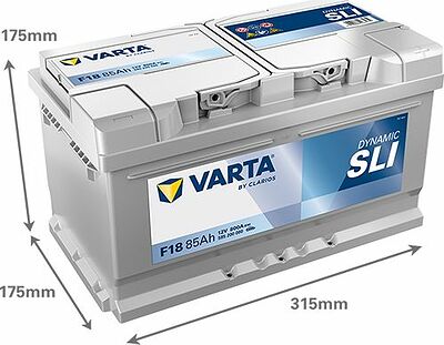 Varta BLUE dynamic F18 85 А/ч 800 А (EN), обратная полярность, 315x175x175 мм, ETN 585200080