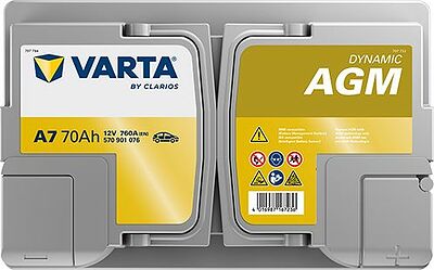 Varta Dynamic AGM A7 70 А/ч 760 А (EN), обратная полярность, 278x175x190 мм, ETN 570901076