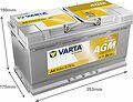 Varta Dynamic AGM A5 95 А/ч 850 А (EN), обратная полярность, 353x175x190 мм, ETN 595901085